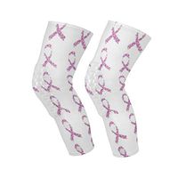 SLHFPX Knee Sleeve Breast Cancer Awareness Pink Ribbon Full Leg Brace Compression Long Sleeves Pads Socks for Meniscus Tear, Arthritis, Running, Workout, Basketball, Sports, Men and Women 1 Pair