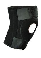 Oillian Adjustable Brace Knee Neoprene Patella Support Belt Fastener Elastic Strap for Runing Biking Outdoor Sports Prevent Injury for Men and Women Black