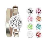 KOKO AROMA Essential Oil Diffuser Bracelet Bracelets: Stainless Steel Aromatherapy Bangle or Leather Jewelry Woman Birthday Gifts for Mom,Sister,Girlfriend