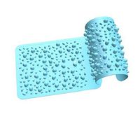 GHHZZQ Bathroom Rugs Massage Non-Slip High Elasticity with Suction Cup TPE Take a Shower Foot Pad Kitchen Household Bathtub Mat, Blue, 60x43cm (Color : Blue, Size : 60x43cm)