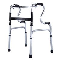 EGCLJ Lightweight Walking Frame - Folding Elderly Walker - Adjustable Height - Elderly Walker for Handicap Person (Color : Without a Wheel)