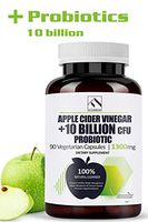 Organic Natural Raw Apple Cider Vinegar probiotic Capsules 90 with Probiotics 10 Billion CFU Detox Cleanse for Women Men