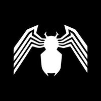 Marvel Comics New Venom Spider Logo Vinyl Stickers Symbol 5.5" Decorative DIE Cut Decal for Cars Tablets LAPTOPS Skateboard - White