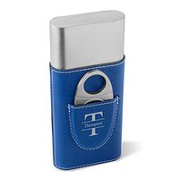 Personalized Cigar Holder - Blue (Stamped)