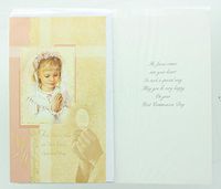 RA001 To Our Daughter On Her First Communion Greeting Card. Includes envelope.
