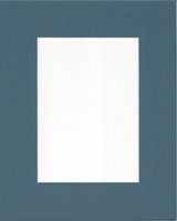 Pack of 5 11x14 Slate Blue Picture Mats with White Core for 8x10 Pictures