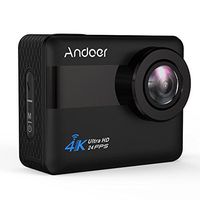 Andoer 4K WiFi Action Camera 2.31-inch Full HD LCD Touchscreen with 20MP Novatek 96660 Chipset Suppport Gyroscope Anti-Shake 5X Zoom, 170 Wide-Angle Lens and Waterproof 30m Hard Case (Black)