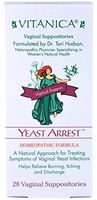 Vitanica Yeast Arrest, Homeopathic Vaginal Suppositories, for Yeast Infection Symptoms, Relieves Burning, Itching & Discharge, with Boric Acid, Tea Tree Oil & Probiotics, Vegan, 28 Count