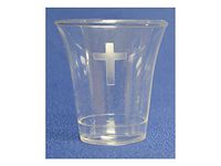 Clear Communion Cup w/Cross 500CT