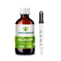 Simply Greener Valerian Tincture Alcohol-Free Extract, Organic Valerian (Valeriana Officinalis) (4 FL OZ, with Dropper) Plastic-Free