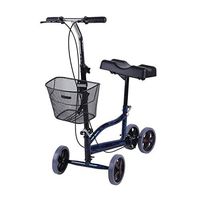 Orihat Steerable Knee Walker with Basket,Walker Scooter Steerable Turning Folding Heavy Duty Crutches Alternative,Black