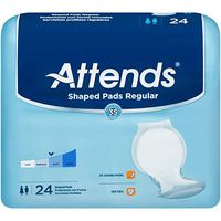 Attends Hc 16813100 Bladder Control Pad Attends Shaped Pads 24.5 Inch Length Heavy Absorbency Unisex Spdr Box Of 96