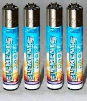 4 Clipper Elements Refillable Lighters