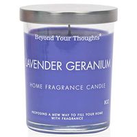 Beyond Your Thoughts Scented Candle Aromatherapy Wax Mixed Popular Long Lasting Lavender&Geranium Fragrances Purple 8oz