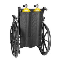 Issyzone Oxygen Cylinder Bag, Dual Oxygen Cylinder Holder, O2 Tank Bag for Wheelchair Walker Oxygen Tank Holder with Nice Mesh Storage Pocket Fits D and E Oxygen Tanks