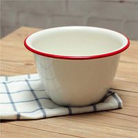 AXZHYX Bowl Enamel Fruit Salad Bowl, Baking Bowl/Cake Baking Noodle Bowl/Japanese Creative Home Hotel Tableware Home Noodles Boiled Fish Soup Bowl (Color : A)