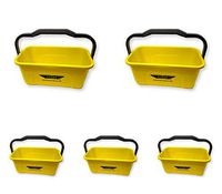 Ettore 3 Gallon Compact Super Bucket with Ergonomic Handle - 5 Pack