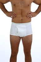 Mature Basics Fluid-Resistant Mens Underwear (2X-Large, White)