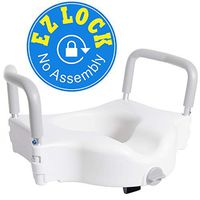 Medical Elevated Toilet Seat Riser, Independence ProBasics Commode Raised Toilet Seat with Arms and Lock