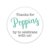36ct, Thanks for Popping by Stickers, Thanks for Celebrating with Us Stickers (381-C-MT)