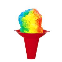 Large Shaved Ice Sno Cone Flower Cups (12 OZ) 200 Count Red