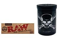 Herb Airtight Container Fresh Kettle with Raw Natural Rolling Papers 1 Count DC Crafts Nation- Jolly Roger
