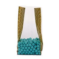 100ea - 5 X 3 X 11-1/2 Gold Casablanca Cello Bags Halloween - 1.2 mil Thick Width 3"