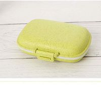 Studyset Portable Double Layer 8 Compartments Travel Pill Organizer for Vitamins Cod Liver Oil Supplements Green 1 pc
