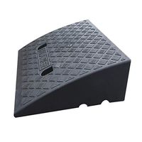 Plastic Roadside Kerb Ramps, Triangle Ramps Service Ramps Wheelchair Ramps Step Threshold Ramps Uphill Vehicle Ramps (Color : Black)