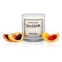 Destiny Candle by Karen Michelle Blood Orange Scented Massage Oil Candle - Aromatherapy Beautiful Piece of Jewelry Inside | A Perfect Way to Rekindle The Romance