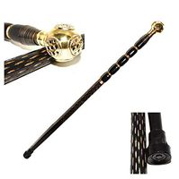 Halmet Brass Handle and Décor Wooden Folding Walking Cane Stick Affordable Gift! Item, Affordable Gift Decorative Walking Cane Fashion Statement for Men/Women/Seniors/Grandparents! ITE
