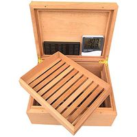 Spanish Cedar Wood Cigar Box Humidifier Thickened Sputum Box Large Capacity Sealed Solid Wood Cigar Box Cuba