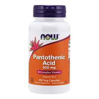 NOW Supplements, Pantothenic Acid (Vitamin B-5) 500 mg, B-Complex Vitamin, 100 Capsules