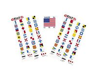Made in The USA! 2 Packs of Flag-It Nautical Signal Flag Stickers, 80 Nautical Sticker Decals