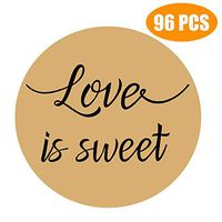 Valentine’s Stickers,96PCS Love is Sweet Stickers Labels Wedding Favor Labels, Wedding Treat Stickers,Anniversary Stickers