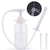 3 Replacement Heads Anal Vaginal Douche Reusable Manual Pressure Enemas Vagina Cleaning Kit(300ml Press）