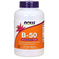 NOW Supplements, Vitamin B-50 mg, Energy Production*, Nervous System Health*, 250 Veg Capsules