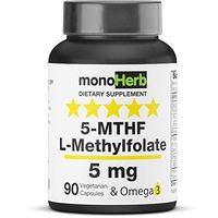 L-Methylfolate 5-MTHF 5 mg - 90 Vegetarian Capsules - Methyl Folate Supplement