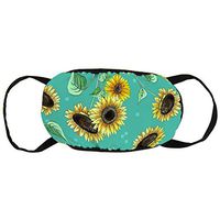 Anti-Allergies Dust Mouth Cover, Earloop Half Face Cover for Women Men, Hiking Outdoor Activities Face and Nose Cover, Adjustable Elastic Strap - Pretty Sunflower