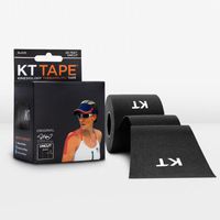KT TAPE Original Cotton Elastic Kinesiology Therapeutic  Tape - 20 Feet Uncut Roll, Black