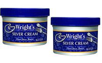 Wright's Silver Cleaner and Polish Cream - 8 Ounce - Ammonia Free - Gently Clean and Remove Tarnish Without Scratching 2 Pack