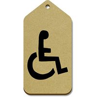 Azeeda 10 x Large 'Wheelchair Symbol' Wooden Gift Tags (TG00018049)