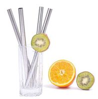 Stainless Steel Straws for Beverage,Reusable Drinking Straws,Rust-proof Metal Dishwasher Safe Straw,Straight Shape,Suitable for 20 Oz Tumblers (4cps Straight + 1 Brush 30 oz)
