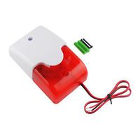 12VDC Wired Siren With Red Strobe Light For Burglar Alarm