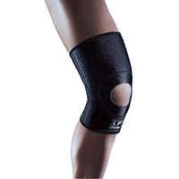 LP SUPPORT Extreme 708CA Knee Support Compression Sleeve - Breathable CoolPrene Athletic Brace Knee (Black - Size M)