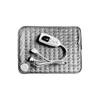 Warm Soft Electric Heating Pad for Shoulder Neck Back Spine Legs Feet Pain Moist Thermal with 6 Temperature Settings and Auto Shut-Off Feature Classic Gray (Gray)