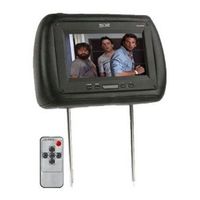 Absolute COM850IR 8.5-Inch TFT LCD Monitor Loaded in Black Leather Headrest with Built-in IR Transmitter, Black