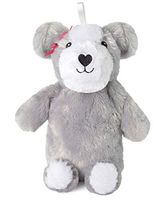 Slumberz 750ml 3D Dog Hot Water Bottle with Soft Plush Cover, Grey