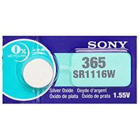 Sony 365 (SR1116W) 1.55V Silver Oxide 0%Hg Mercury Free Watch Battery (2 Batteries)