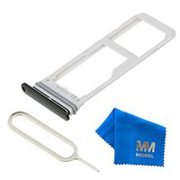 MMOBIEL Dual SIM Card Tray Compatible with Samsung Galaxy S8 G950 / S8 Plus G955 (Black) incl Sim pin